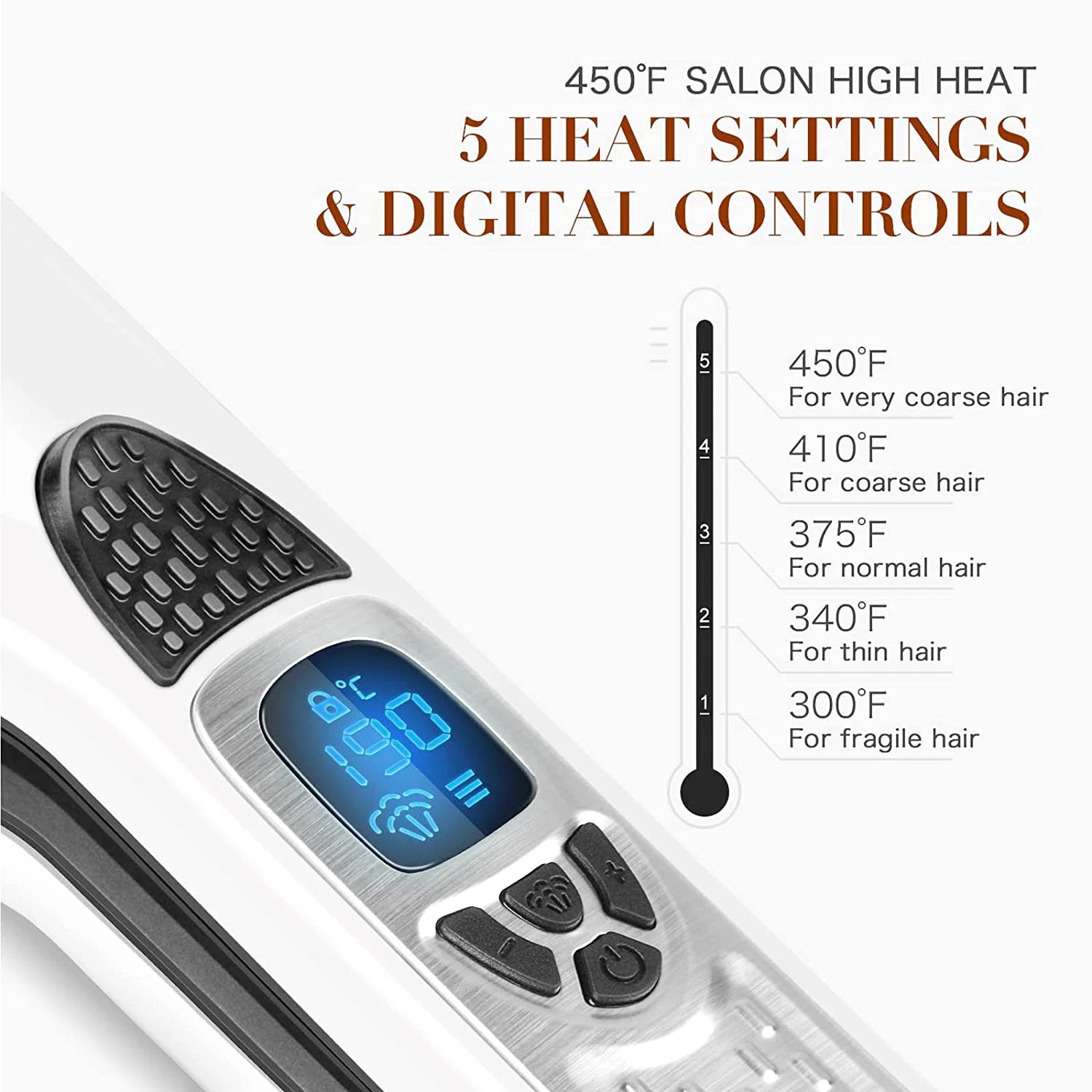Marbendi Dual Voltage Titanium Hair Straightener Tool