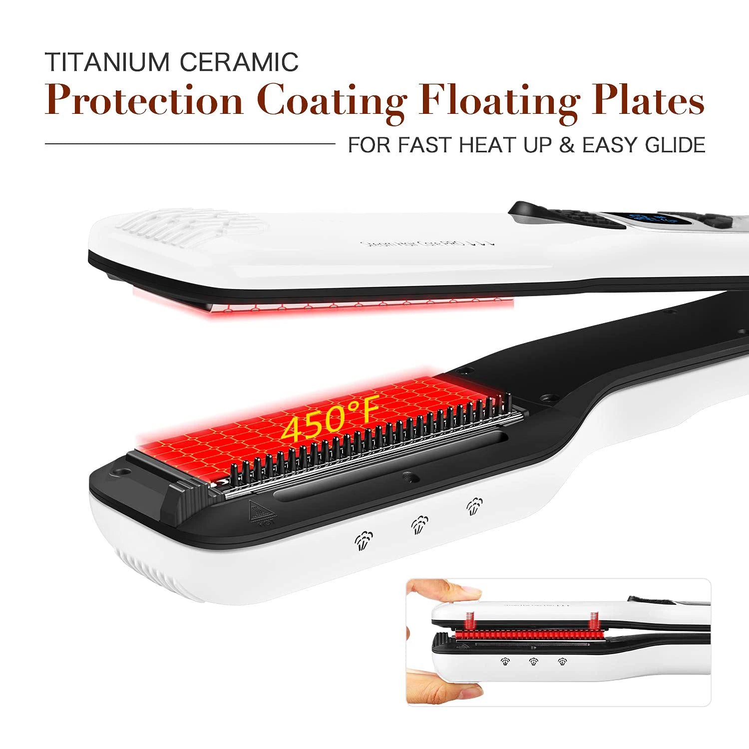 Marbendi Dual Voltage Titanium Hair Straightener Tool