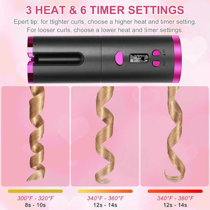 Marbendi Wireless Automatic Curling Iron for Effortless Waves