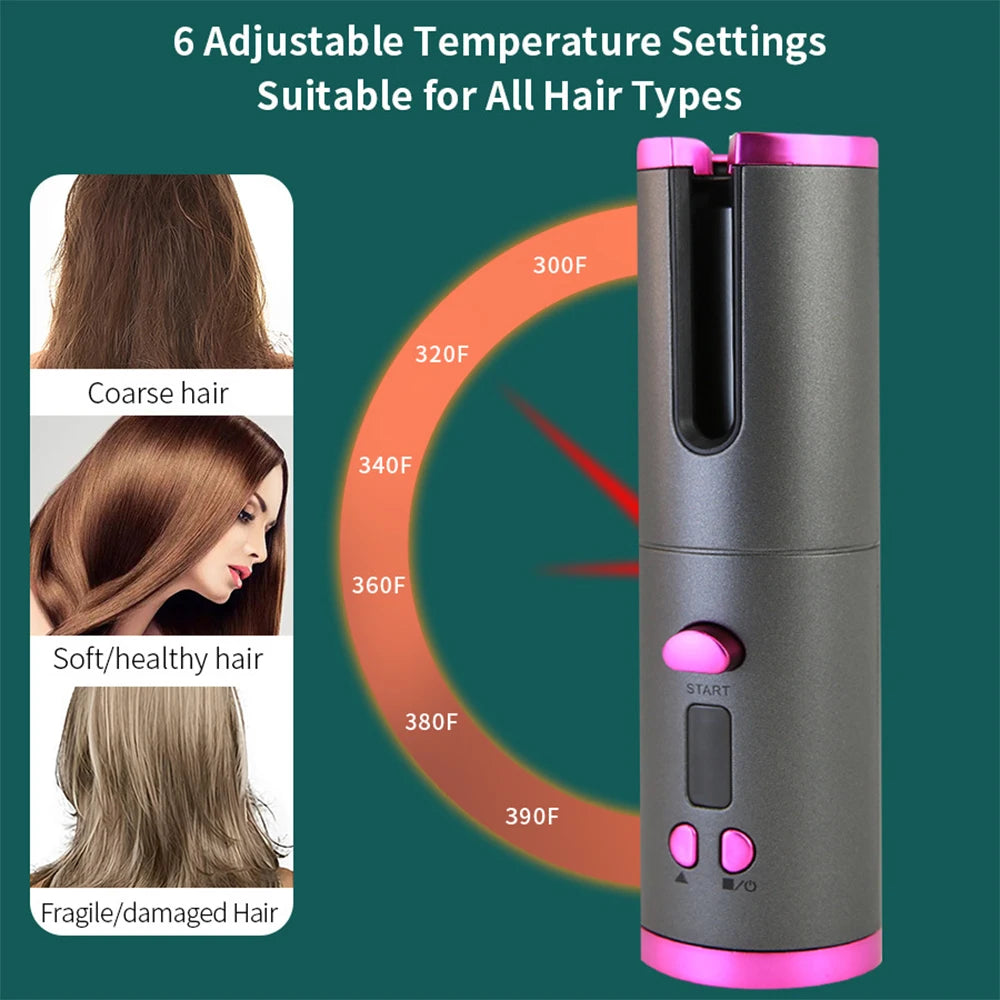 Marbendi Wireless Automatic Curling Iron for Effortless Waves