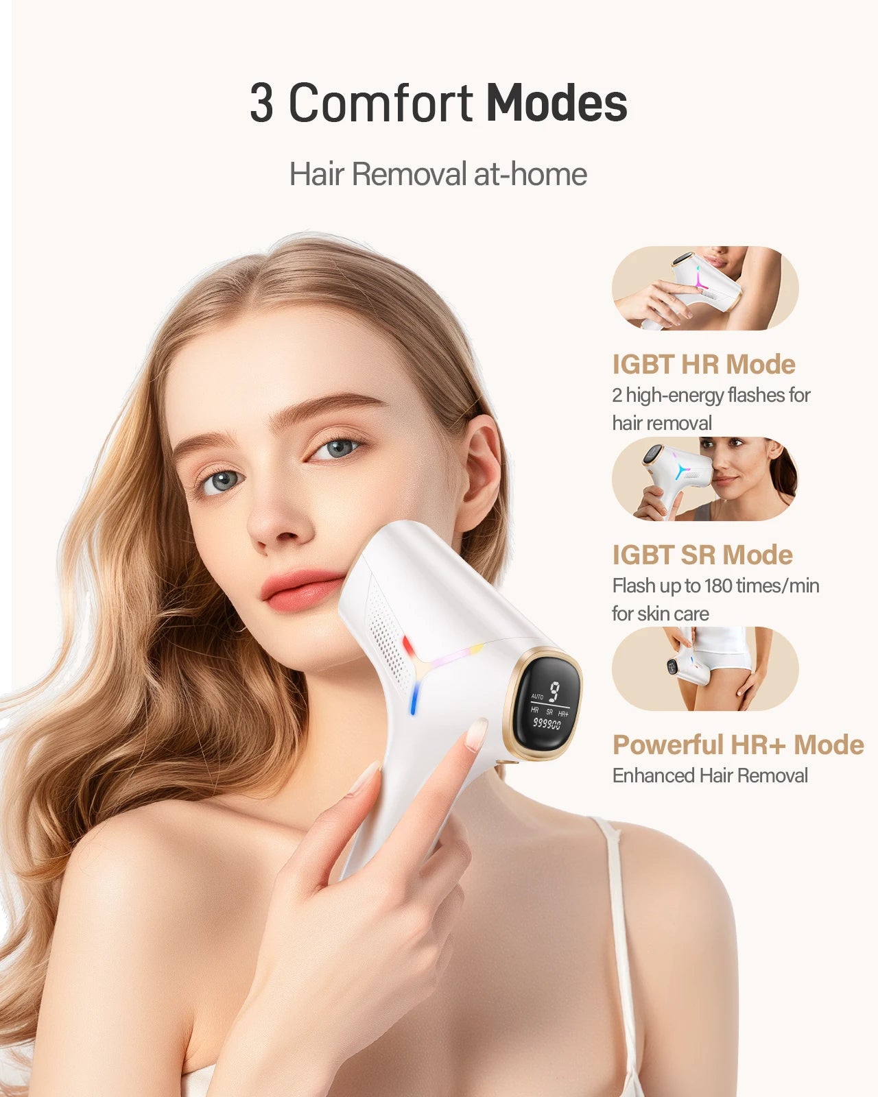 Marbendi IPL Hair Removal Device for Smooth Skin Care