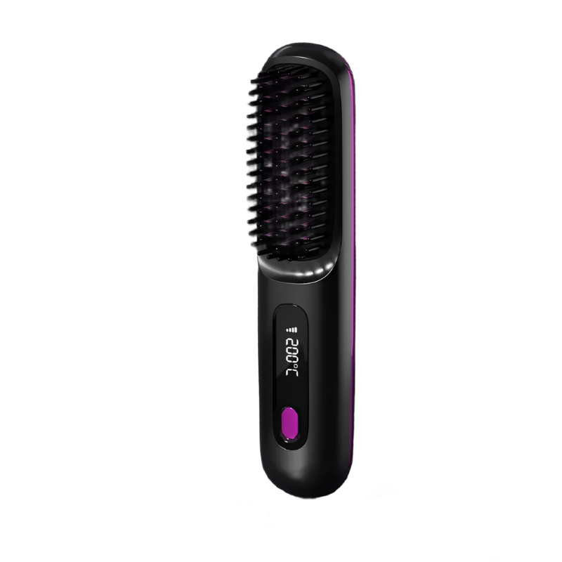 Wireless Ceramic Hair Straightener Brush