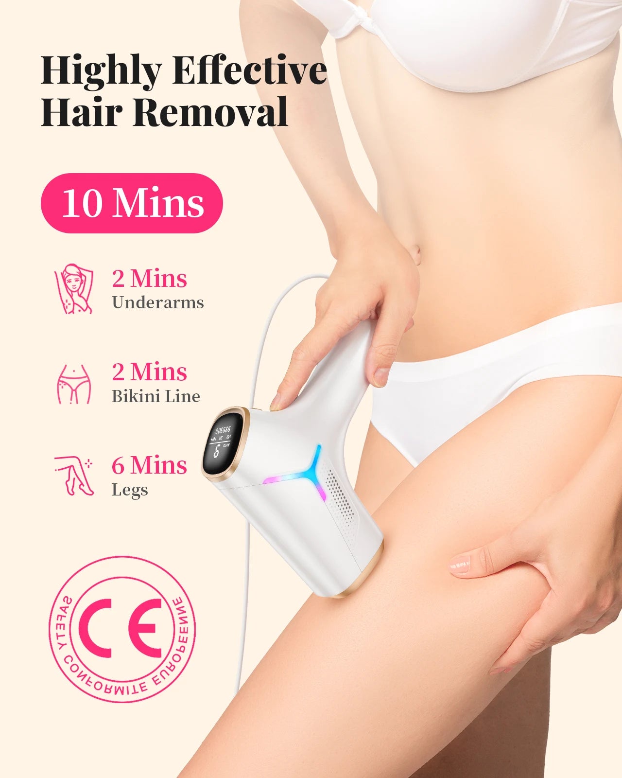 Marbendi IPL Hair Removal Device for Smooth Skin Care